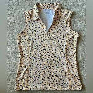 Nivosport Sleeveless Yellow Pattern Top